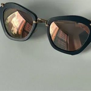 Miu Miu | Accessories | Miu Miu Smu N 1bo2d2 Black Sand Gold 
